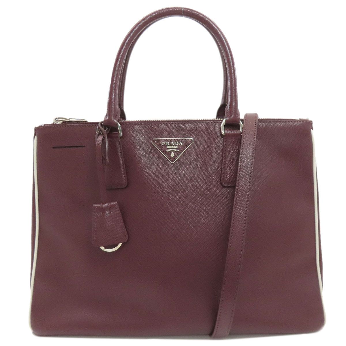 Prada Logo 2-Way Tote Saffiano