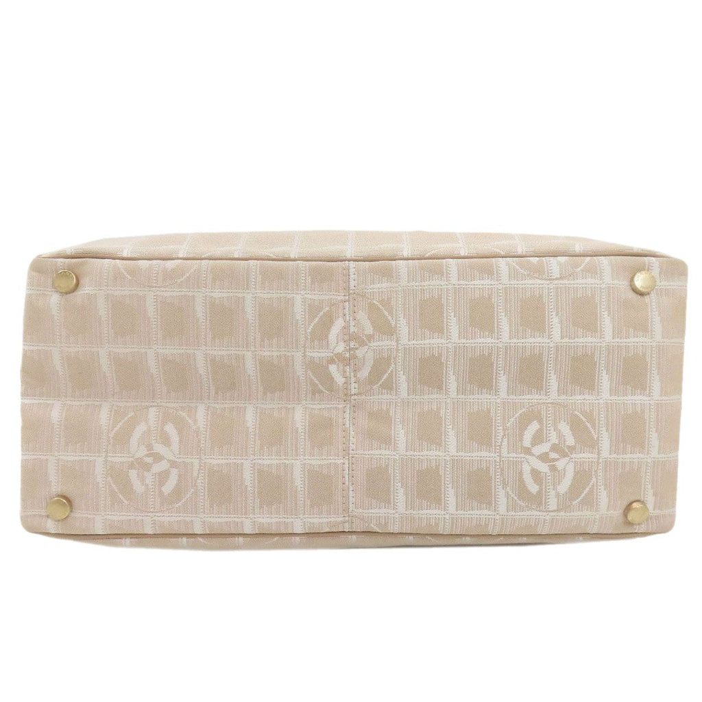Chanel New Travel Line MM Gold Tote Nylon Jacquard — view 4