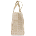 Chanel New Travel Line MM Gold Tote Nylon Jacquard — view 3
