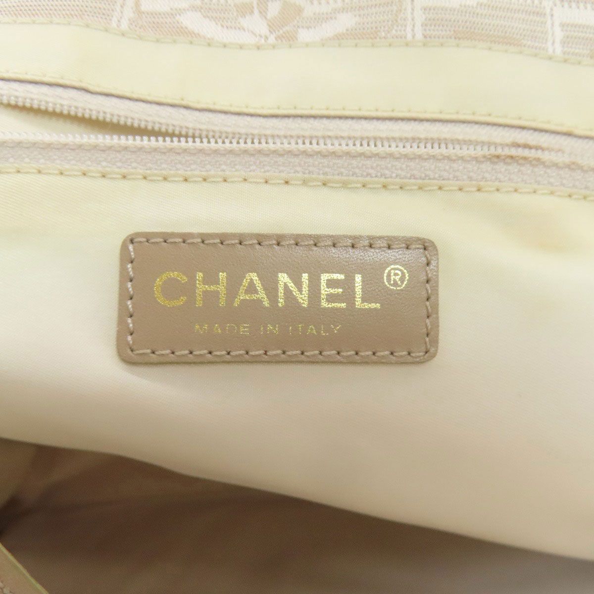 Chanel New Travel Line MM Gold Tote Nylon Jacquard — view 6