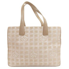 Chanel New Travel Line MM Gold Tote Nylon Jacquard — view 2