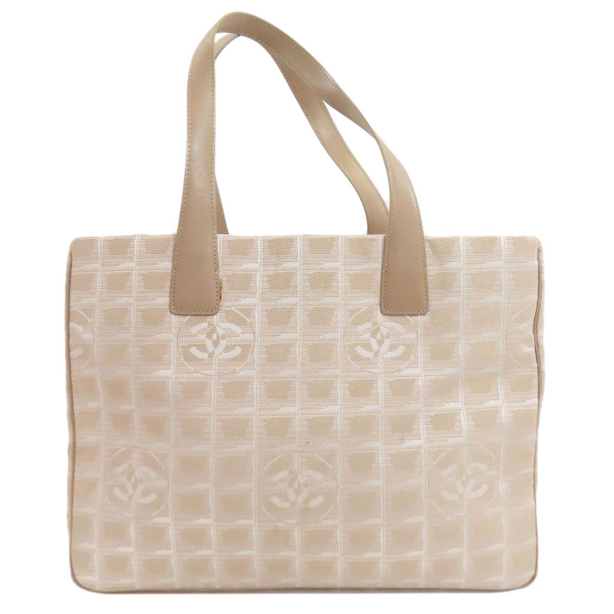 Chanel New Travel Line MM Gold Tote Nylon Jacquard — view 2