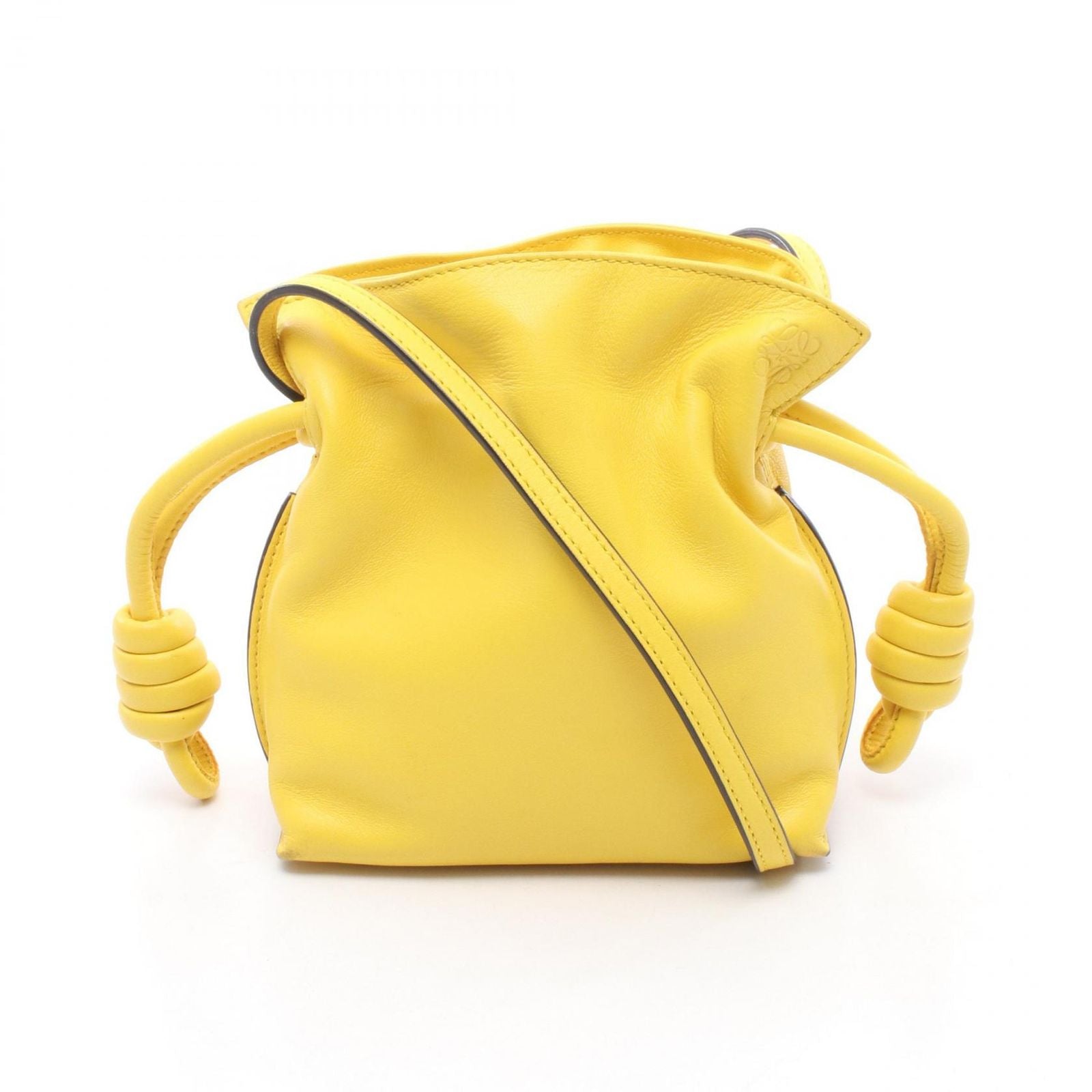 Loewe Shoulder Bag Flamenco Clutch Mini Yellow Leather