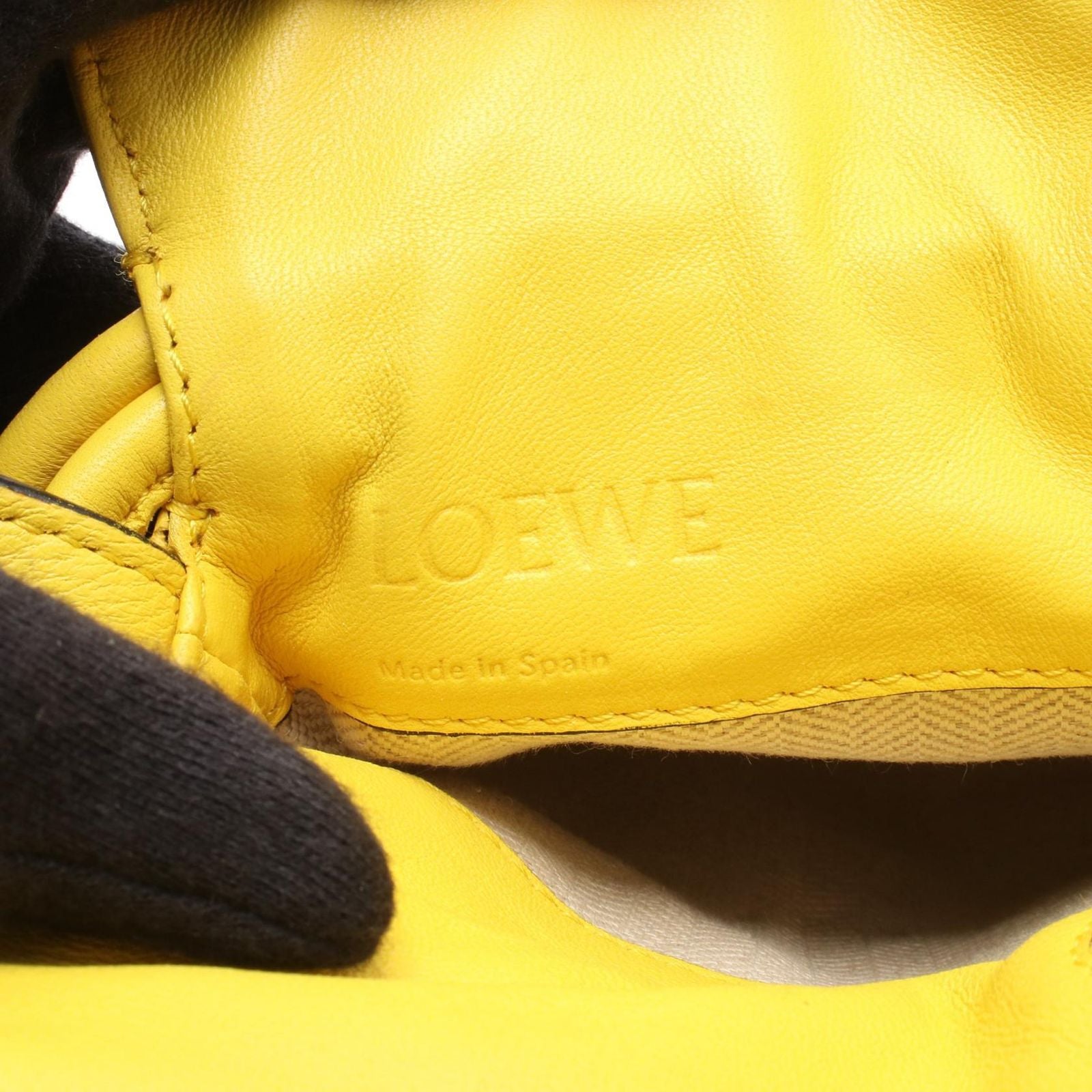 Loewe Shoulder Bag Flamenco Clutch Mini Yellow Leather — view 4