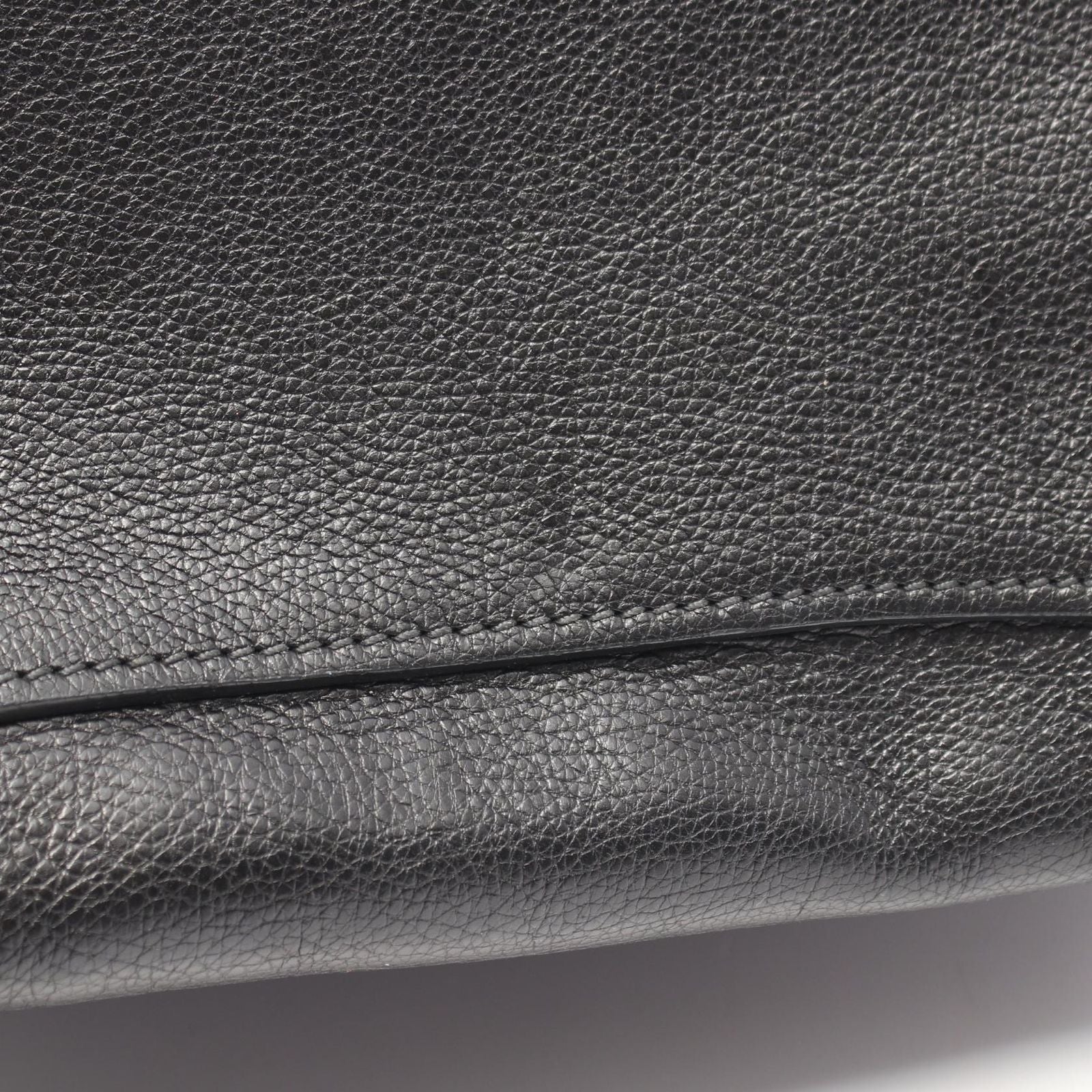 Prada Handbag Glace'calf 2-Way Bijou Studs Black Leather Perforated Tote — view 7