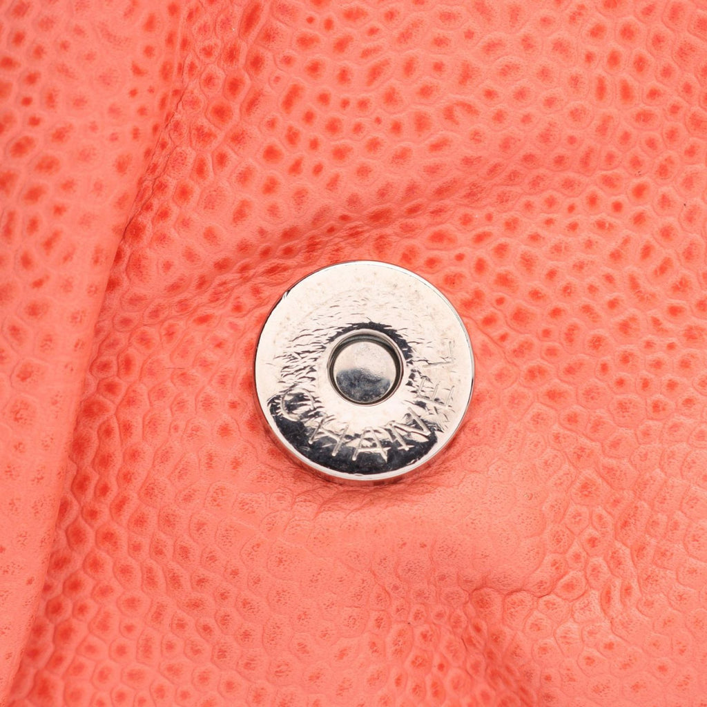 Chanel Shoulder Bag Half Moon CC Logo Coral Orange Calf CC Chain Wallet — view 6