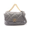 Chanel Shoulder Bag 19 Dizeneuf Quilted 2-Way Gray Leather 19 Chain