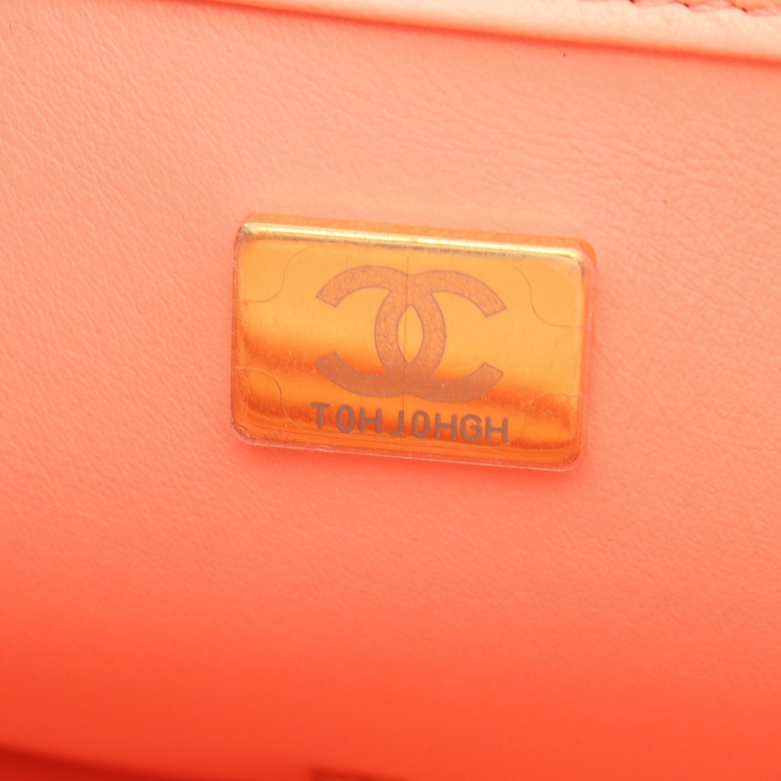 Chanel Shoulder Bag Quilted 2-Way Salmon Pink Lambskin Chain — view 5