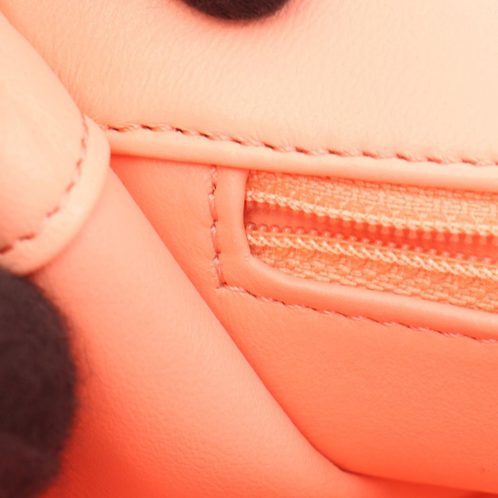 Chanel Shoulder Bag Quilted 2-Way Salmon Pink Lambskin Chain — view 8