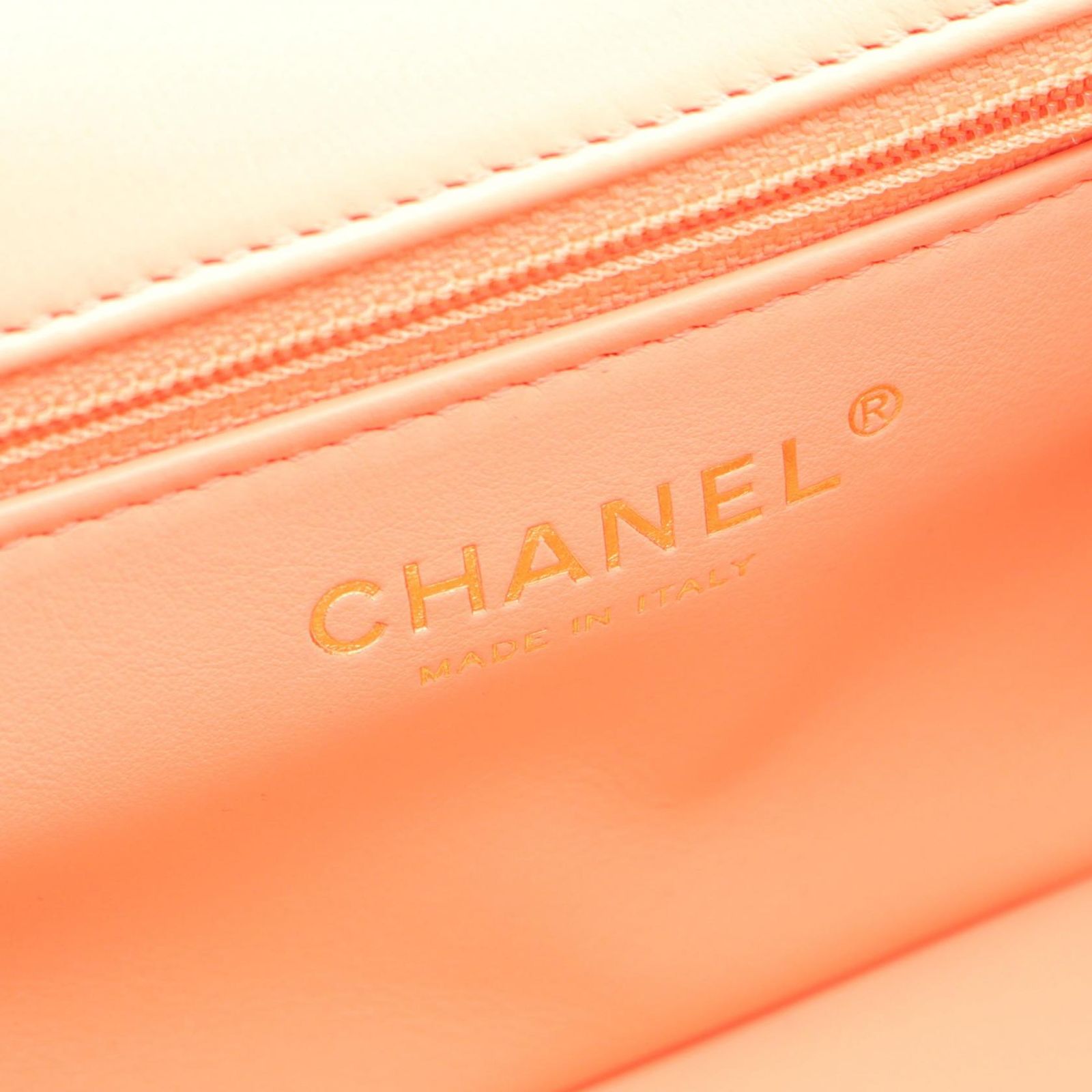 Chanel Shoulder Bag Quilted 2-Way Salmon Pink Lambskin Chain — view 4