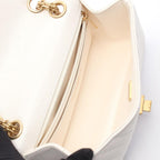 Chanel Shoulder Bag 2.55 Blanc Stitch White Leather Chain — view 3