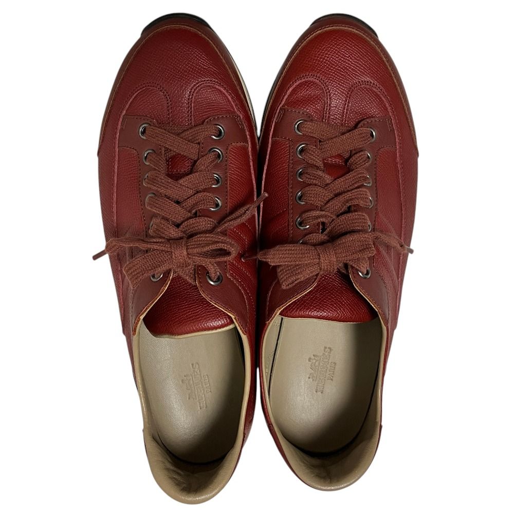 Hermes Logo Leather Quick Sneakers — view 6