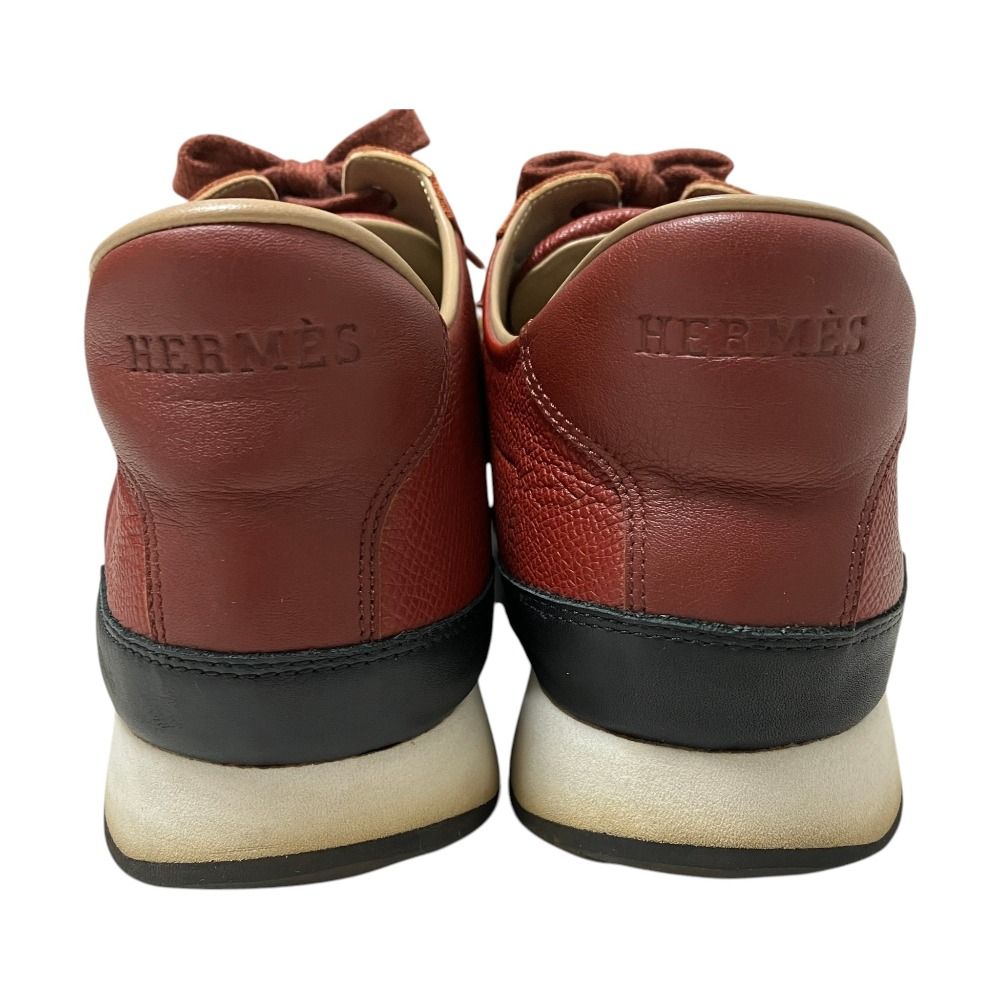 Hermes Logo Leather Quick Sneakers — view 4