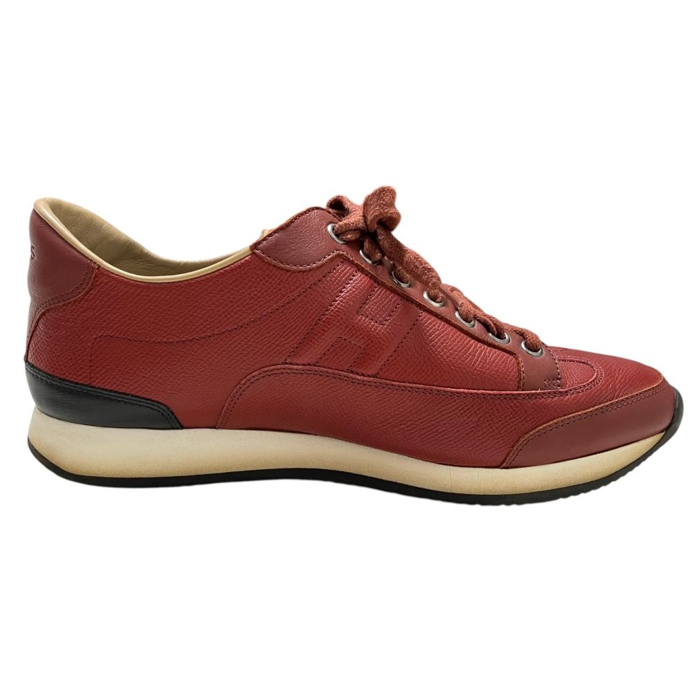 Hermes Logo Leather Quick Sneakers — view 3