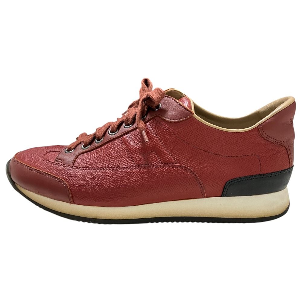 Hermes Logo Leather Quick Sneakers — view 2