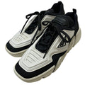 Prada Techno Stretch Fabric Sneakers 39 White Navy