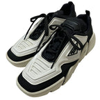 Prada Techno Stretch Fabric Sneakers 39 White Navy