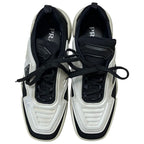 Prada Techno Stretch Fabric Sneakers 39 White Navy — view 6