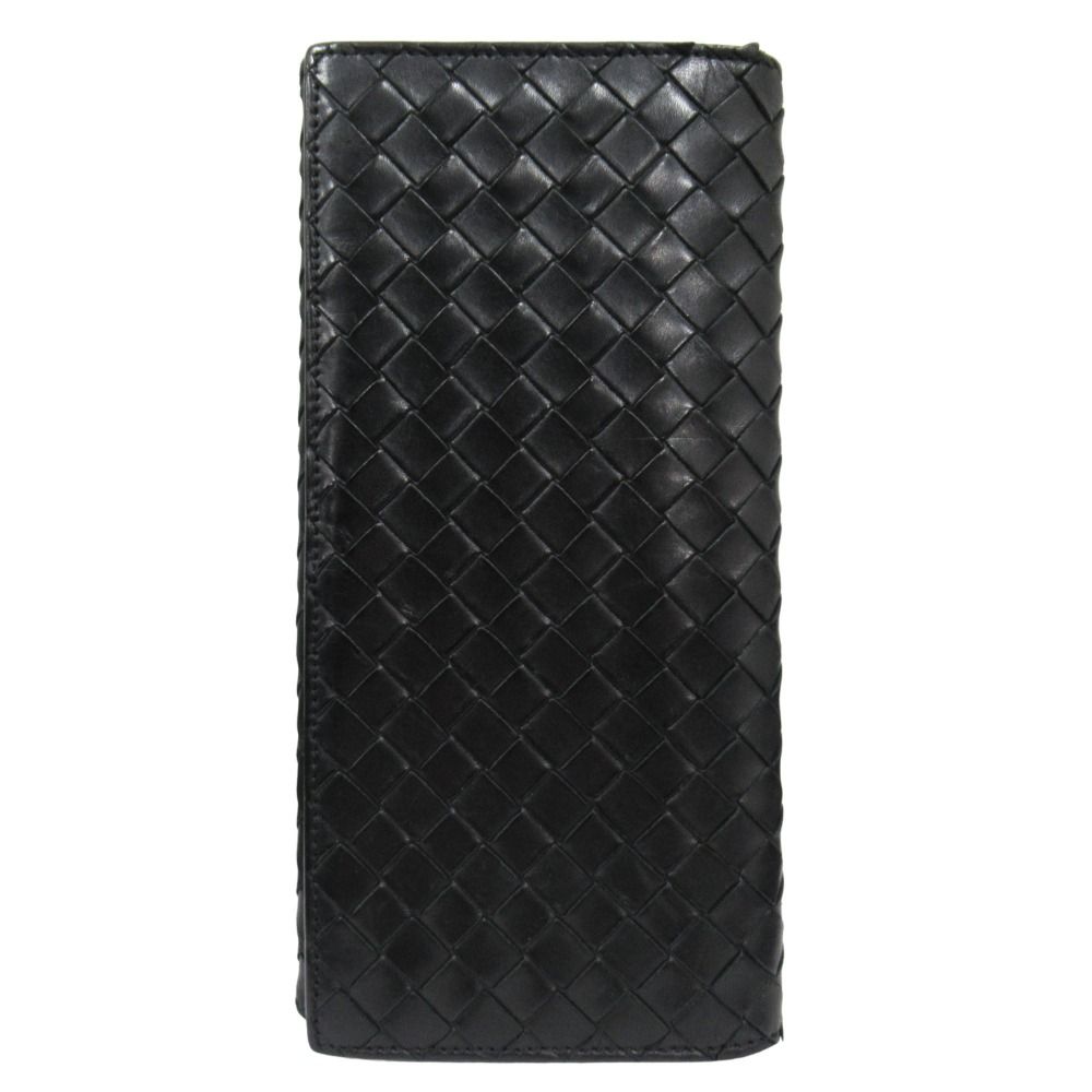 Bottega Veneta Intrecciato Leather Billfold Wallet Bifold Black