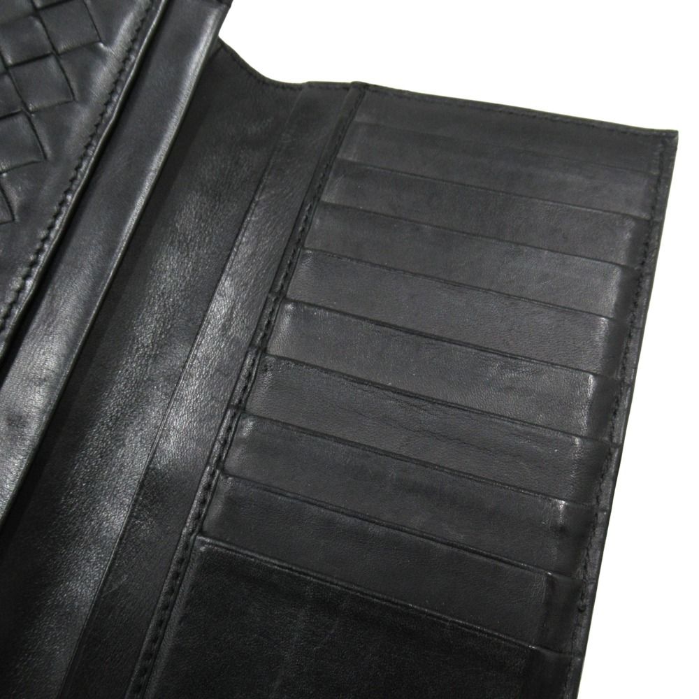 Bottega Veneta Intrecciato Leather Billfold Wallet Bifold Black — view 4