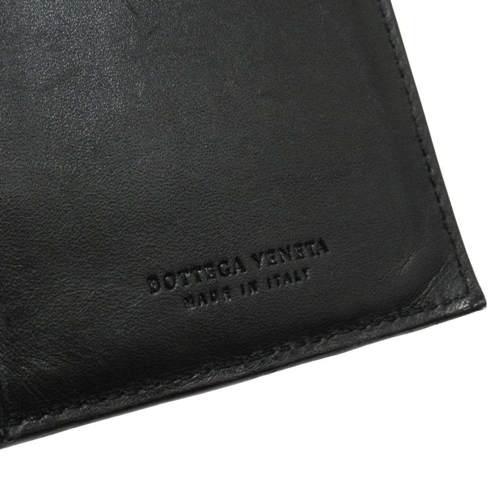 Bottega Veneta Intrecciato Leather Billfold Wallet Bifold Black — view 9