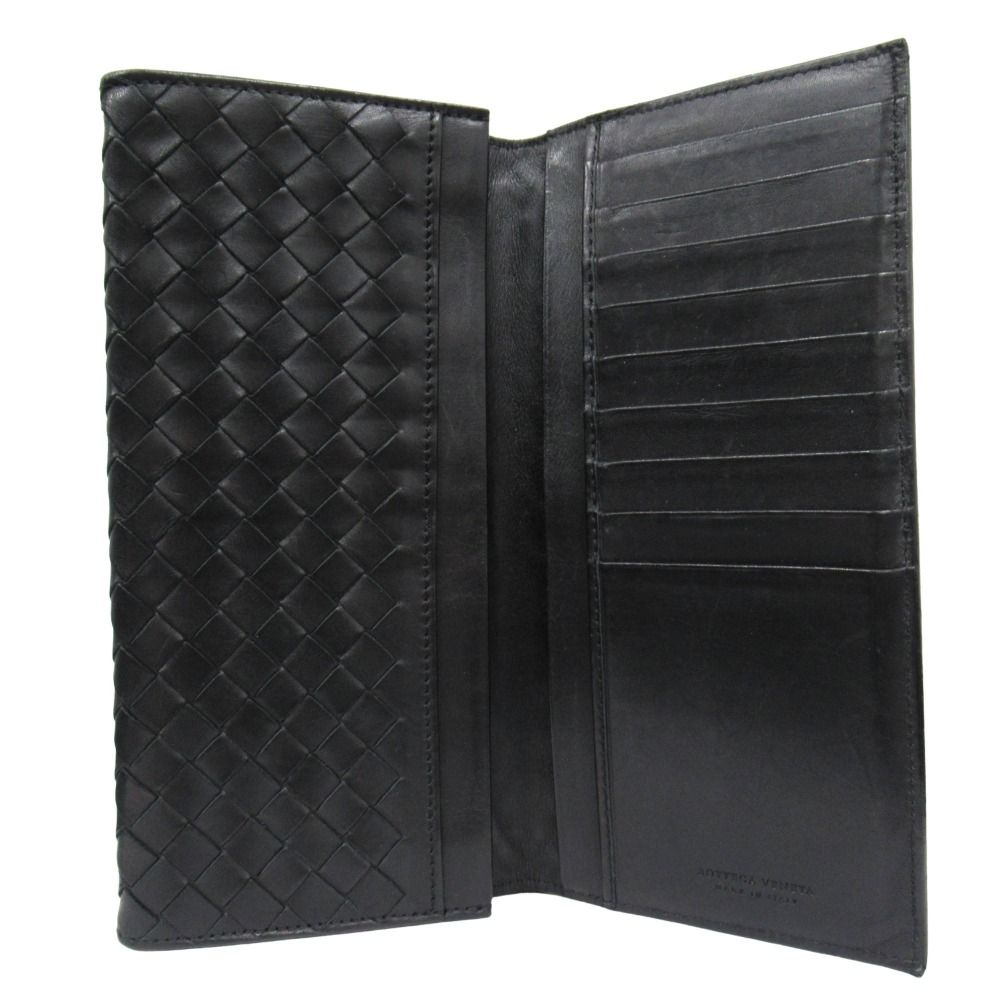 Bottega Veneta Intrecciato Leather Billfold Wallet Bifold Black — view 3
