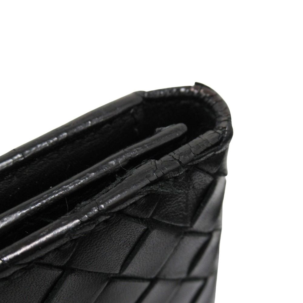 Bottega Veneta Intrecciato Leather Billfold Wallet Bifold Black — view 6