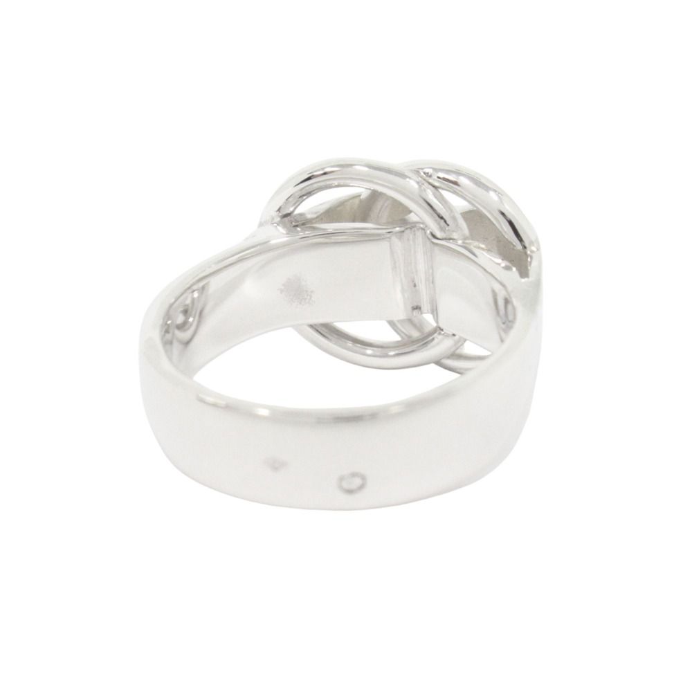 Hermes Polished Deux Anneaux Ring Vintage 52 Silver — view 3