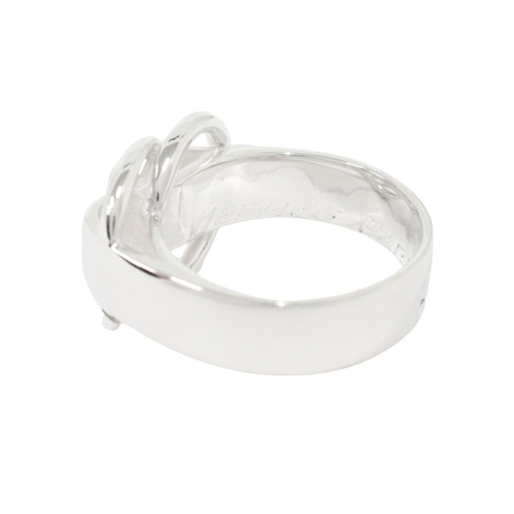 Hermes Polished Deux Anneaux Ring Vintage 52 Silver — view 4