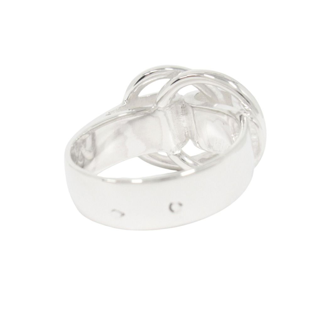 Hermes Polished Deux Anneaux Ring Vintage 52 Silver — view 3