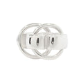 Hermes Polished Deux Anneaux Ring Vintage 52 Silver