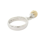 Tiffany & Co Polished 18k Yellow Gold Combination Door Knocker Ball Ring Silver — view 3