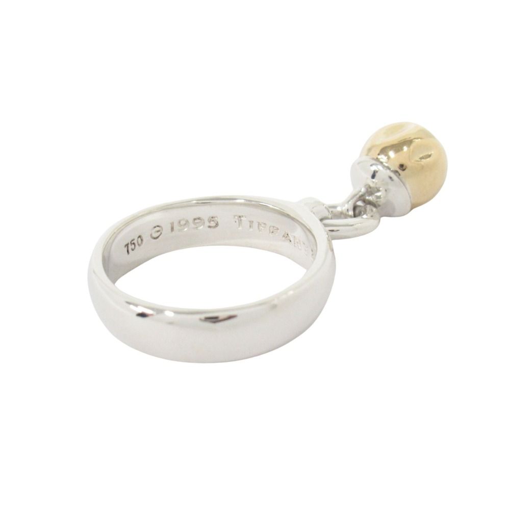 Tiffany & Co Polished 18k Yellow Gold Combination Door Knocker Ball Ring Silver — view 3