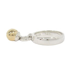 Tiffany & Co Polished 18k Yellow Gold Combination Door Knocker Ball Ring Silver — view 2