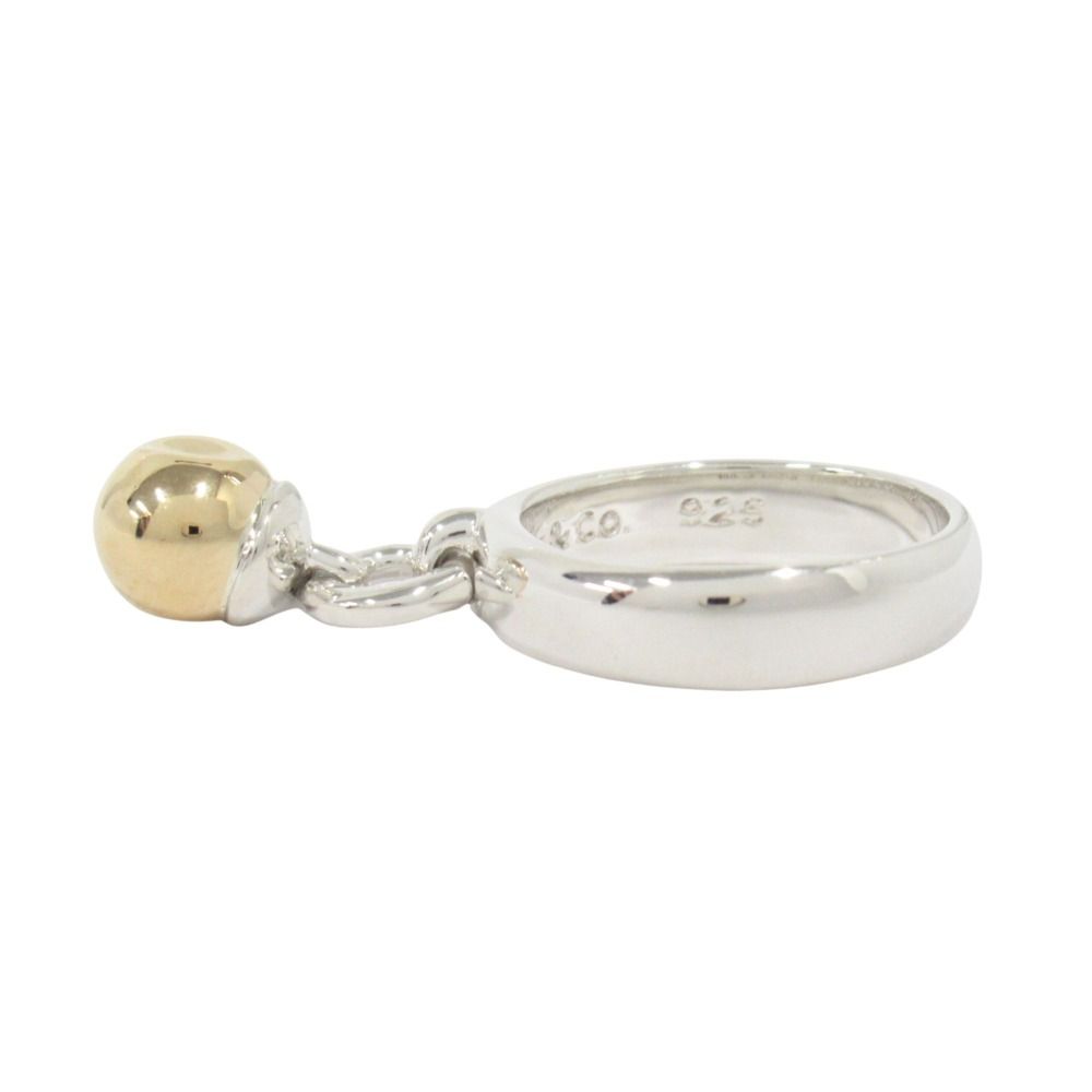 Tiffany & Co Polished 18k Yellow Gold Combination Door Knocker Ball Ring Silver — view 2