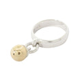 Tiffany & Co Polished 18k Yellow Gold Combination Door Knocker Ball Ring Silver