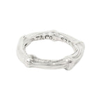 Tiffany & Co Polished Bamboo Ring Vintage Silver — view 2