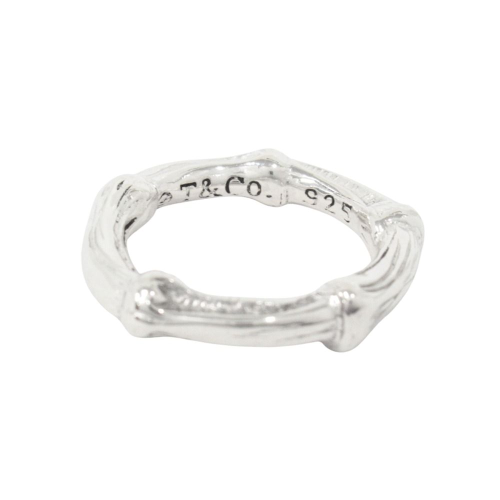 Tiffany & Co Polished Bamboo Ring Vintage Silver — view 2