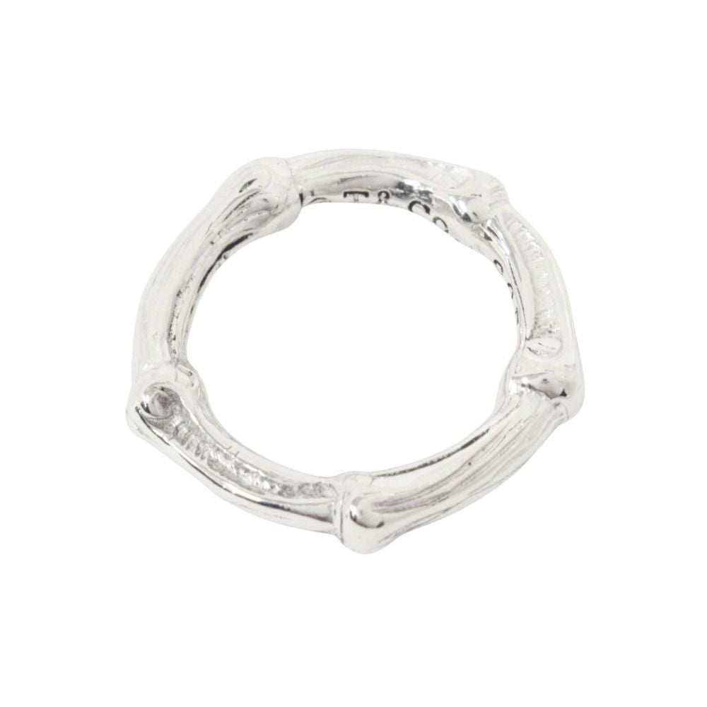 Tiffany & Co Polished Bamboo Ring Vintage Silver