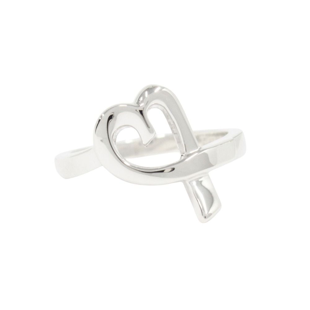 Tiffany & Co Polished Loving Heart Ring Silver