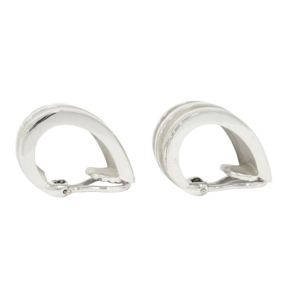 Tiffany & Co Polished Grooved Earrings Vintage Silver — view 2