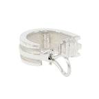 Tiffany & Co Polished Grooved Earrings Vintage Silver — view 3