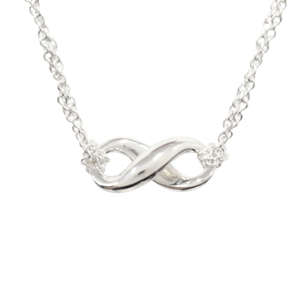 Tiffany & Co Polished Infinity Necklace Silver