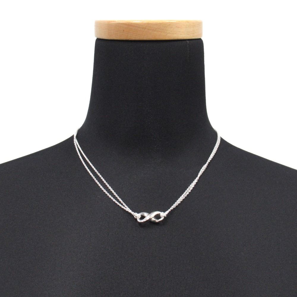 Tiffany & Co Polished Infinity Necklace Silver — view 3