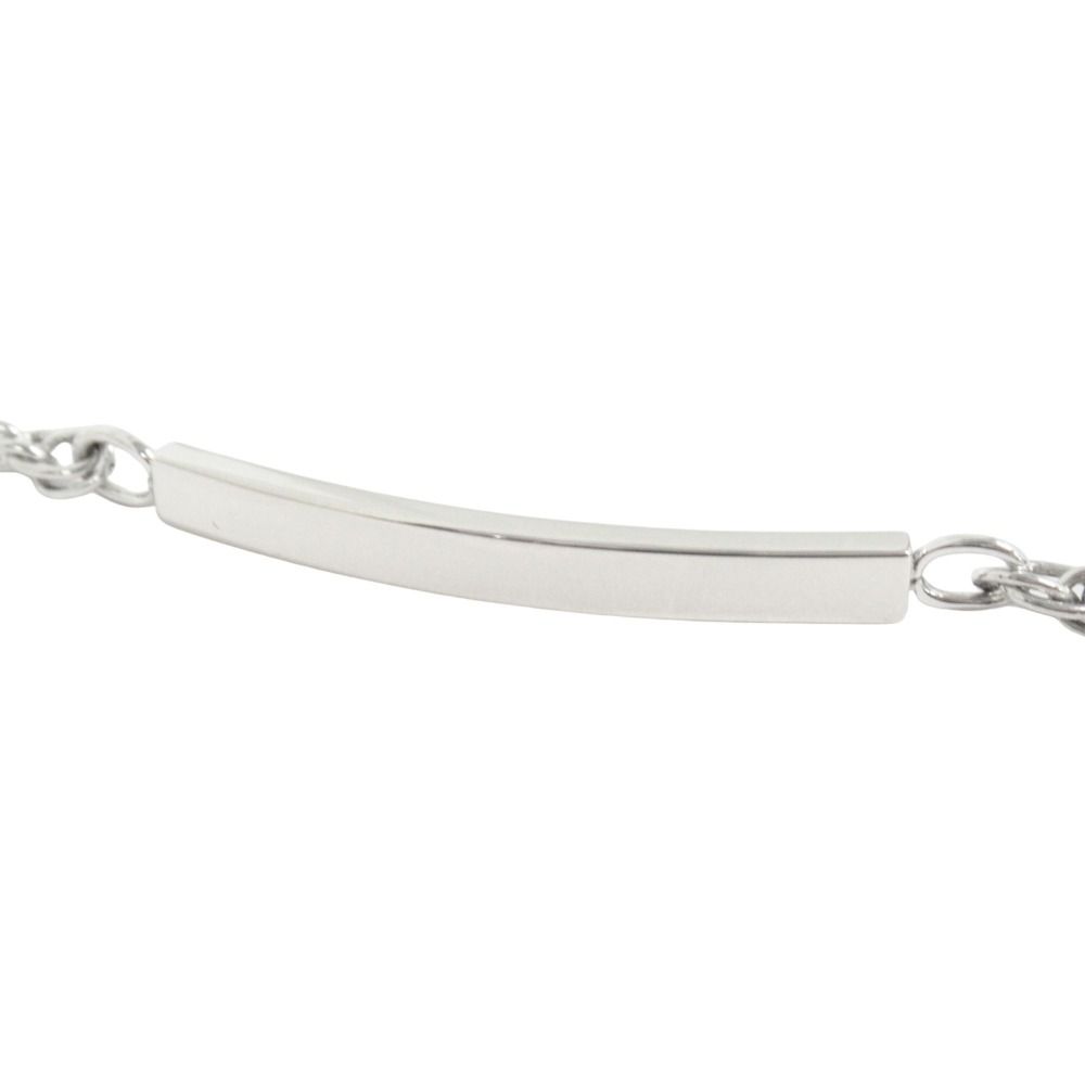 Tiffany & Co Polished ID Plate Chain Bracelet Silver — view 2