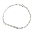 Tiffany & Co Polished ID Plate Chain Bracelet Silver
