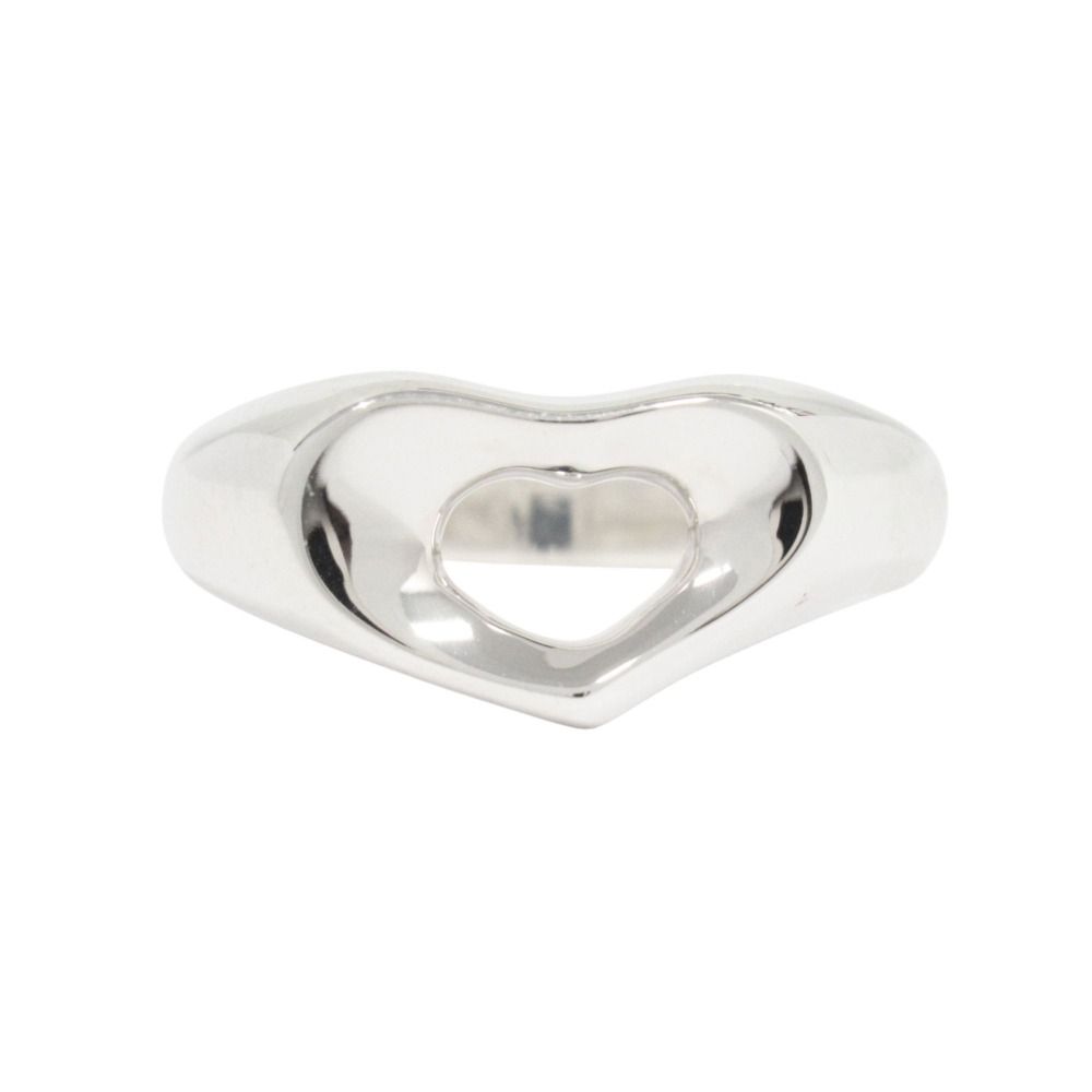 Tiffany & Co Polished Open Heart Ring Silver