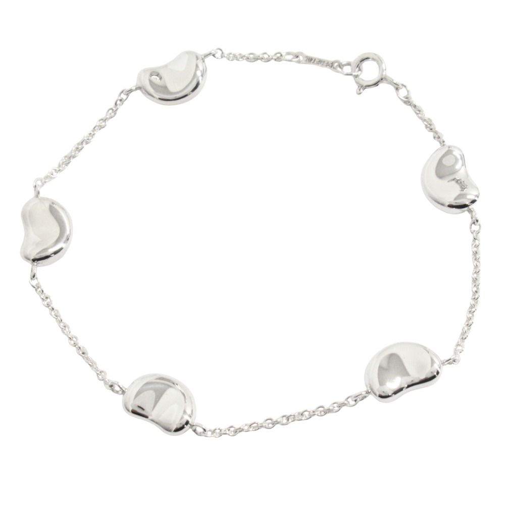 Tiffany & Co Polished Bean Chain Bracelet Silver