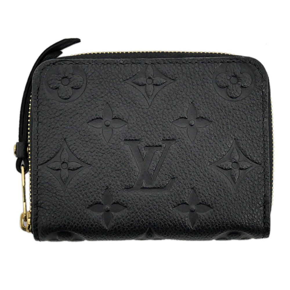 Louis Vuitton Zippy Coin Purse Black Monogram Empreinte Wallet Case