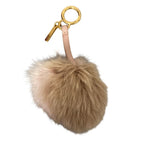 Fendi Pom Charm Pink Beige Keychain — view 2
